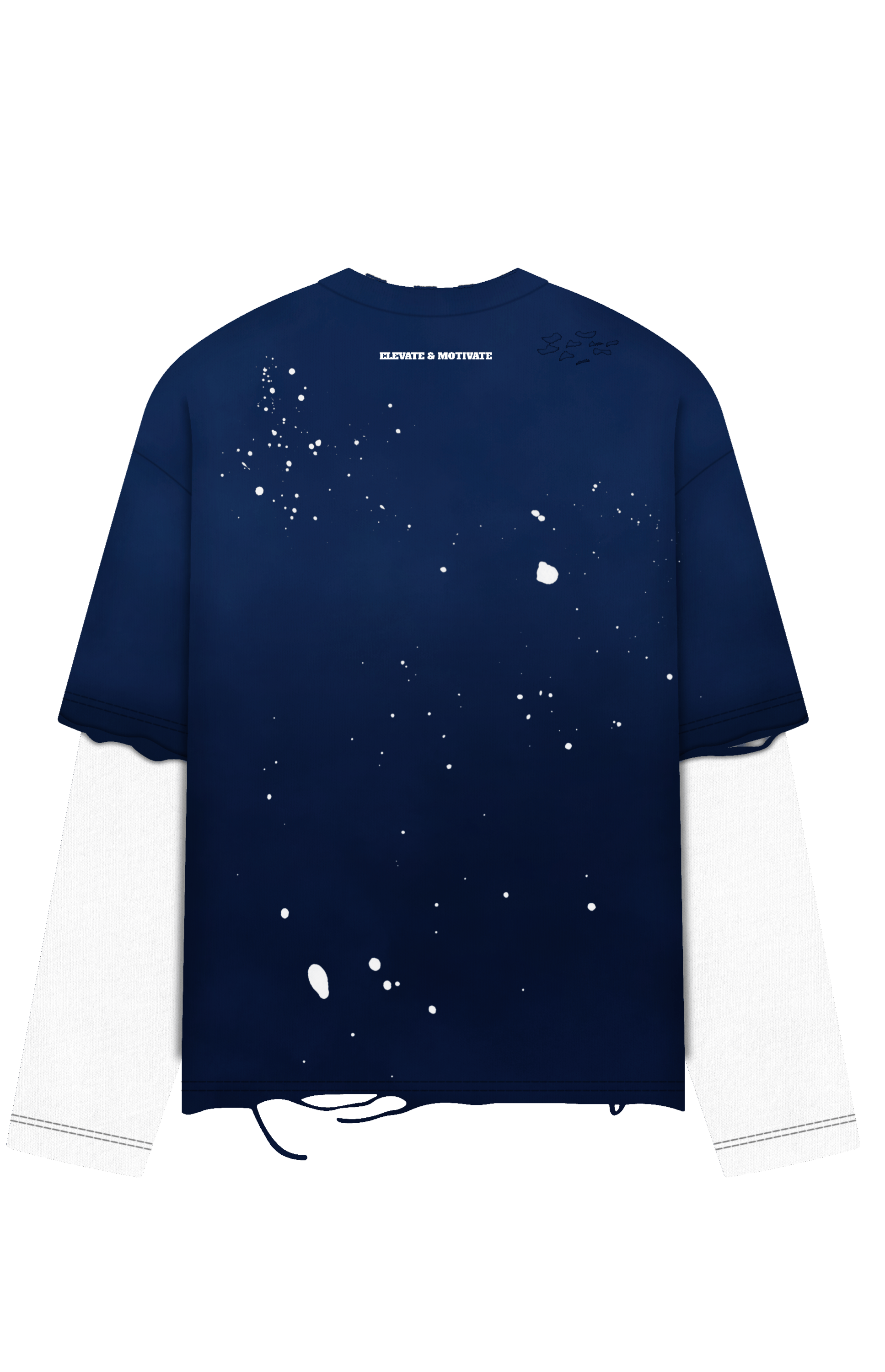 LONG SLEEVE DOUBLE LAYER T-SHIRT (NAVY)
