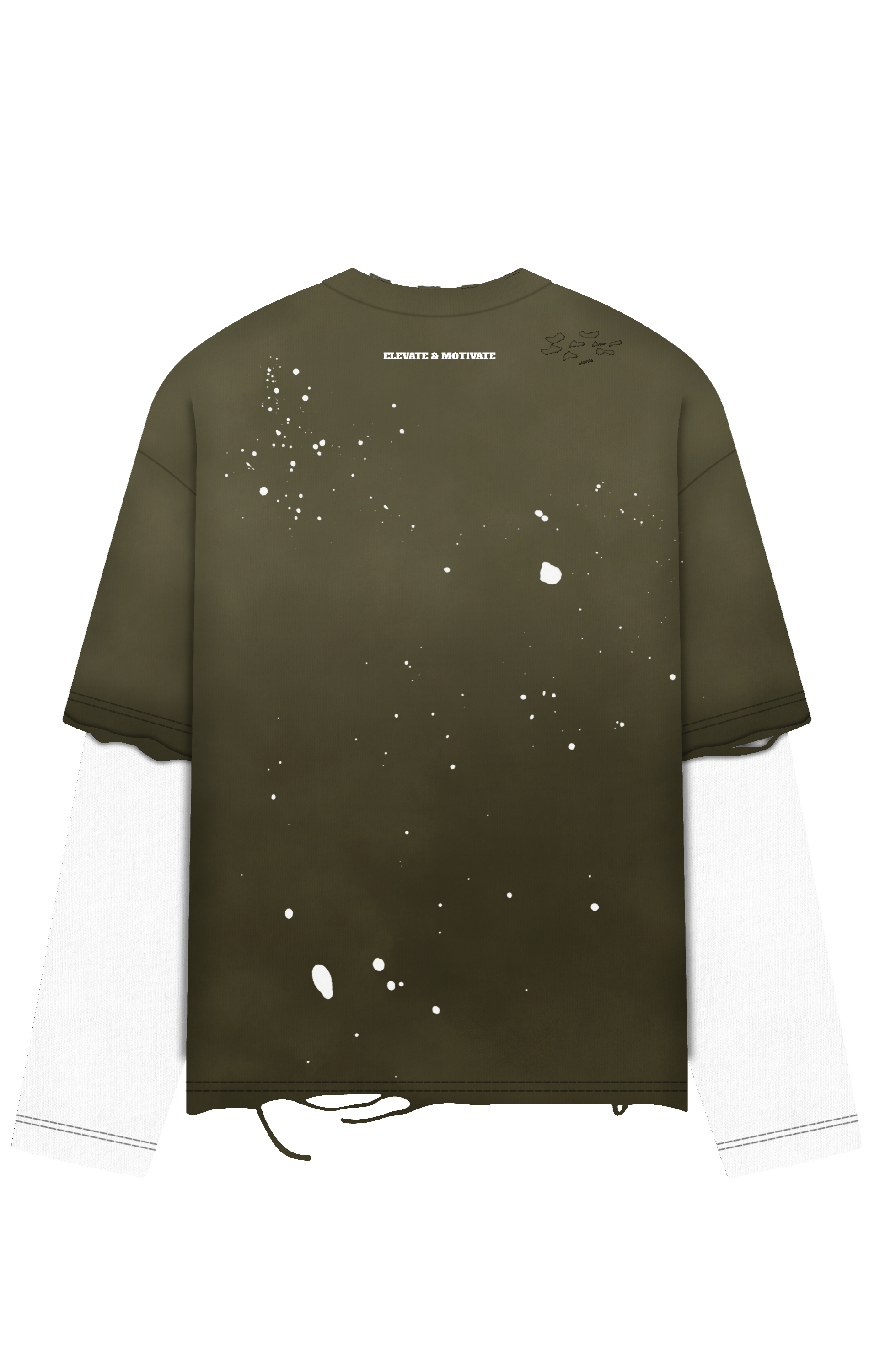 LONG SLEEVE DOUBLE LAYER TEE (KHAKI)